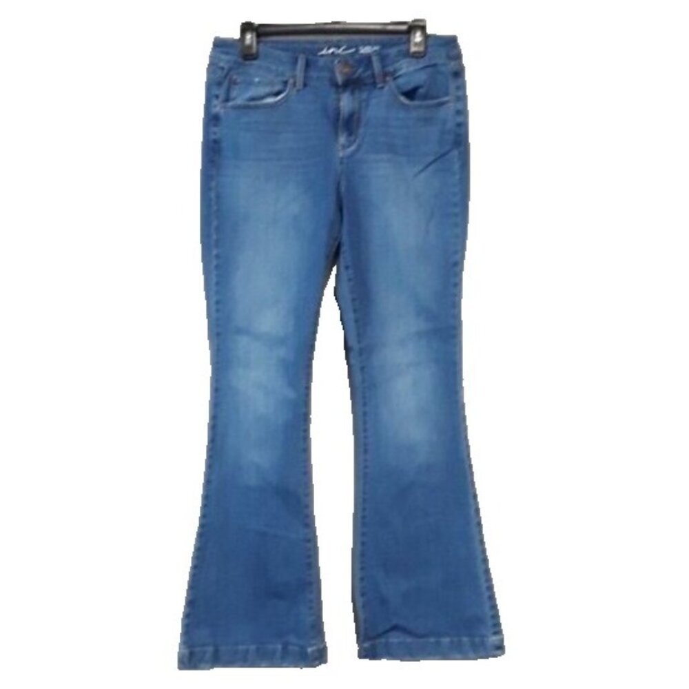 INC International Concepts Womens Flare Leg Jeans Size‎ 8 Blue Denim Regular Fit